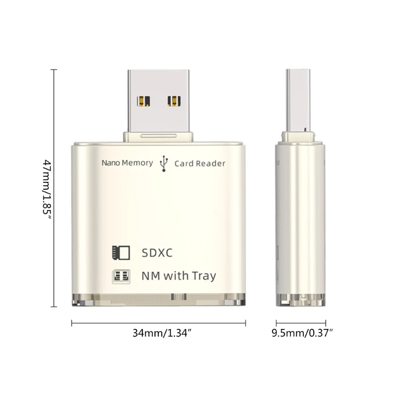 편리한 USB2.0/USB3.0 NM 카드 리더기 플러그 앤 사용, 안정적인 성능