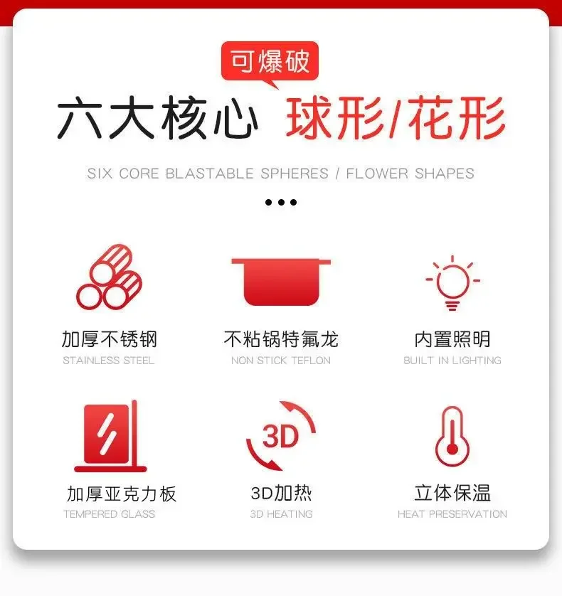 Description Picture 6 of itemPopcorn machine commercial mobile stall fully automatic popcorn machine electric popcorn machine new spherical puffing