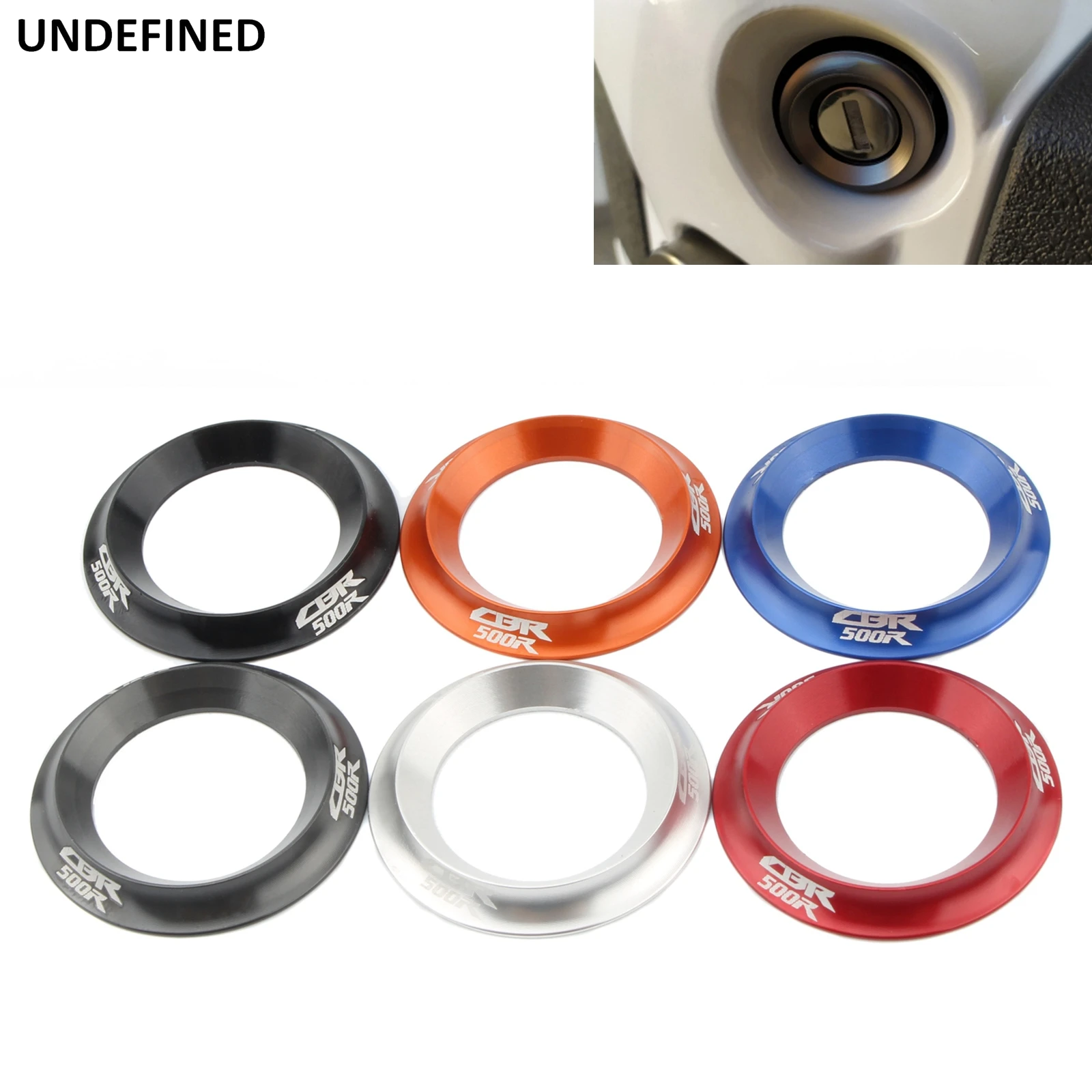 

Фосфоресцирующее кольцо для ключей мотоцикла CNC, кольцо для отверстия, кольцо для переключателя, универсальный замок для CBR500R CBR 500R