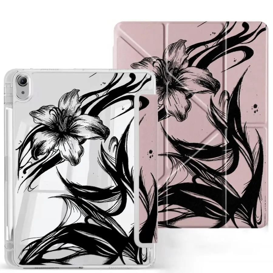 Y-Fold Textured Tablet Holder Cover Case