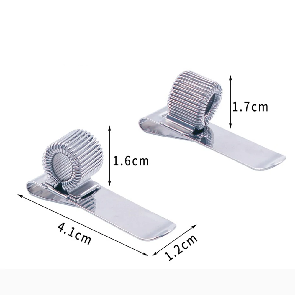 Portable Metal Pen Clip Multifunctional Pen Clip Notebook Spring Suitable for Notebook Folder Book 1/2PCS