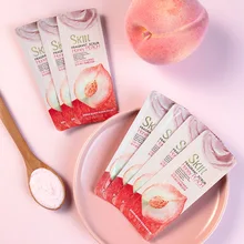 

10pcs Bag Exfoliating Sweet Peach Scrub Remove Acne Skin Smoothing Oil Control Facial Moisturizing Body Face Cleansing Mud Cream