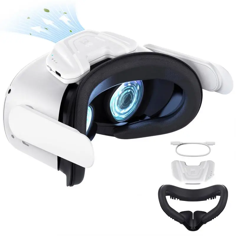 

ForOculus ForQuest 2 полностью вентилируемый кожаный охлаждающий вентилятор, защитная маска VR для ForQuest 2 с аксессуарами VR