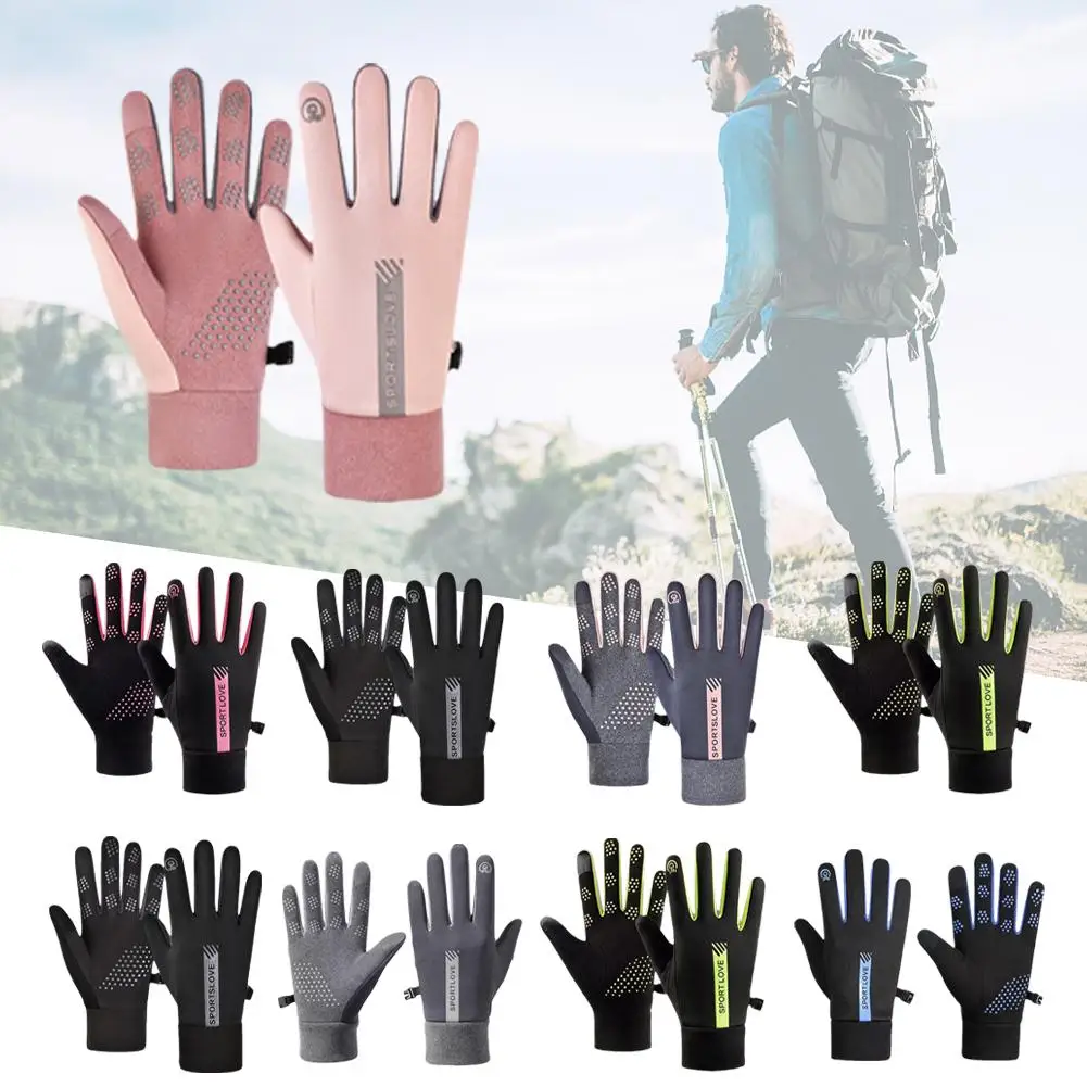 

Touchable Screen Cycling All Finger Glove Cycling Equipment Waterproof 1pair Soft Warm Comfortable Glove Windproof Autumn/W G0W2