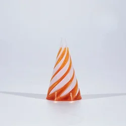 Spiral Cone Pyramid 3D Printed Vortex Sculpture Ornament (I)