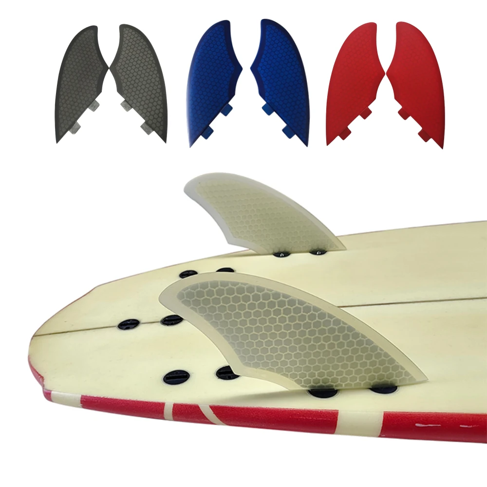 UPSURF FCS KEEL FINS Honeycomb Surfboard Fins Double Tabs Base Twin Fins Set Multicolor 2pcs Surf Fins For Shortboard/Surfboard