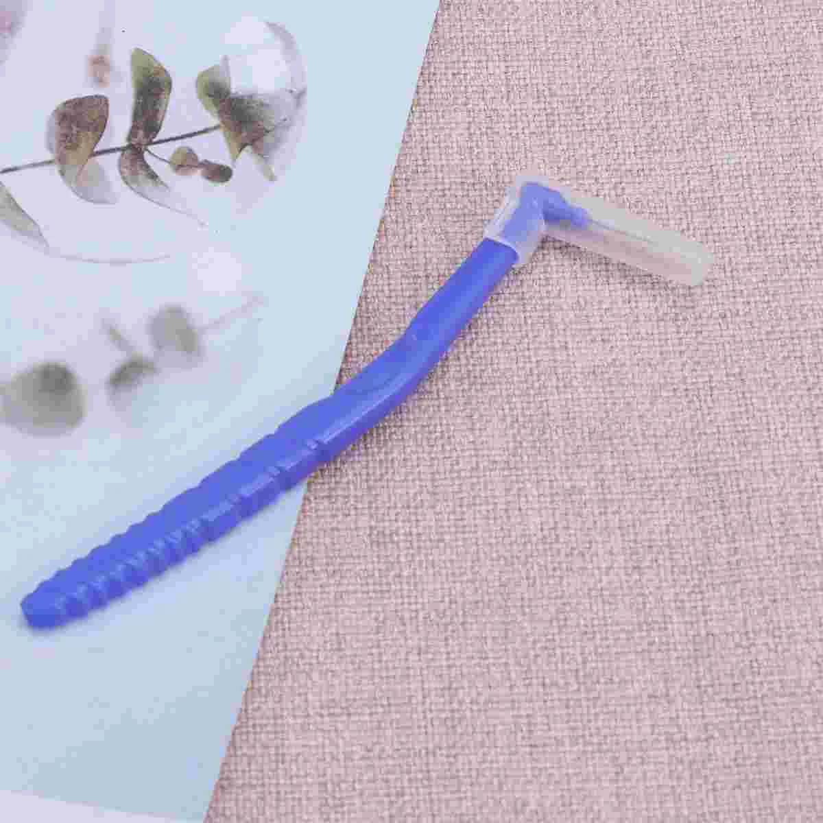 

0.8mm L Shaped Interdental Brush Toothbrushes Oral Care Dental Brushes Denture Cleaner (Random Color)