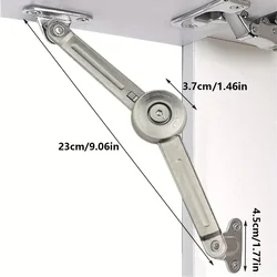 Satin Nickel Soft - Close Lid Support Hinge for Cabinets and Storage Boxes (6pcs)