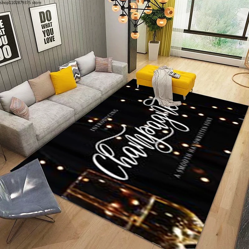 

French champagne carpet Bedroom Bathroom Mats Non-slip Kitchen Carpet Home Long Doormat for Exterior Entrance Door Floor Mat