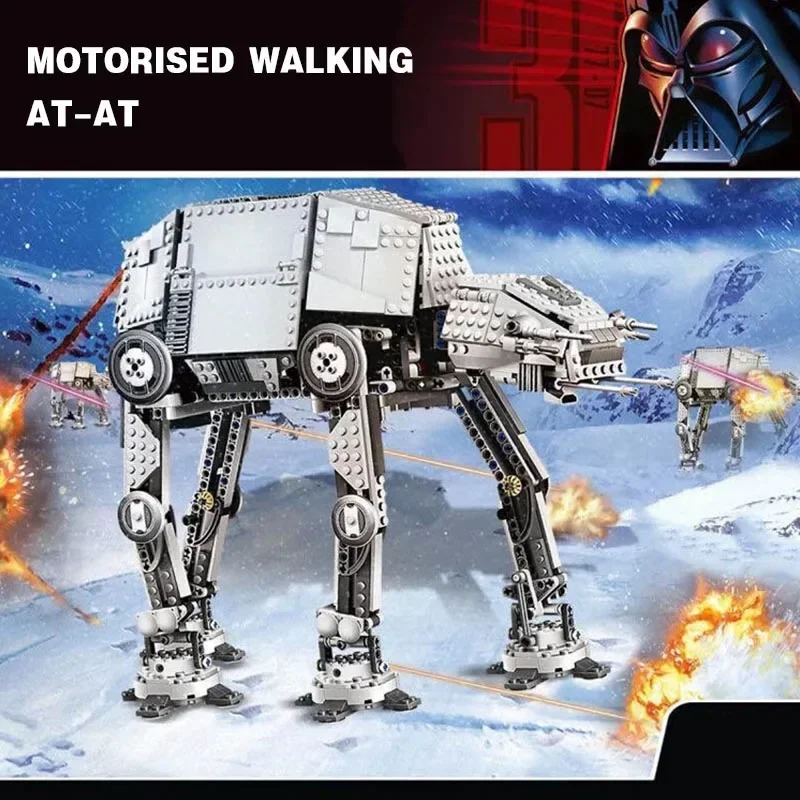 With Motor AT-AT All Terrains Armoured Walker CAR Compatible Building Blocks Bricks Toys Birthday Christmas Gift 19042