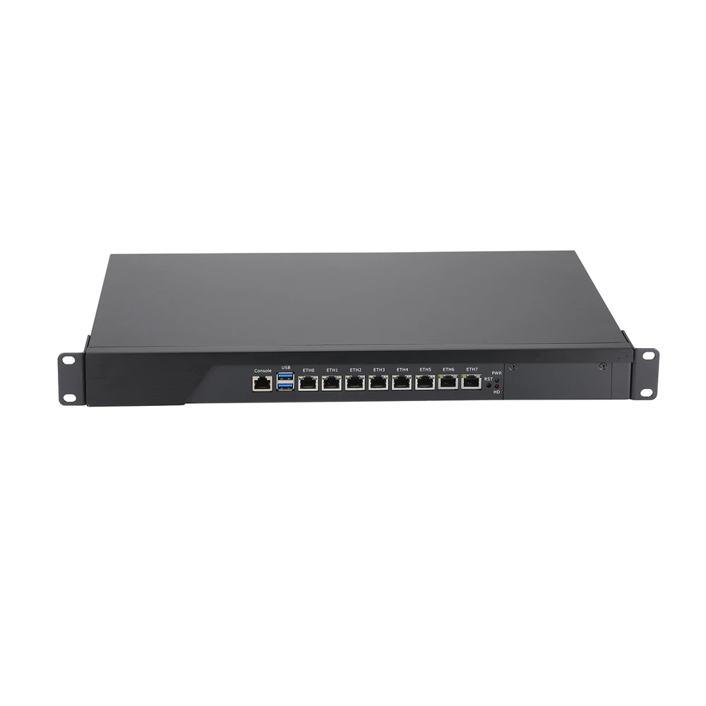 HUNSN Tüzvédő, VPN, 19 hüvelykes 1U rackmount hálózati Sportszer, RS44, Intel Csutka I3 4160/I5 4430/I7 4770, AES-NI, 8LAN, Gyám, VGA