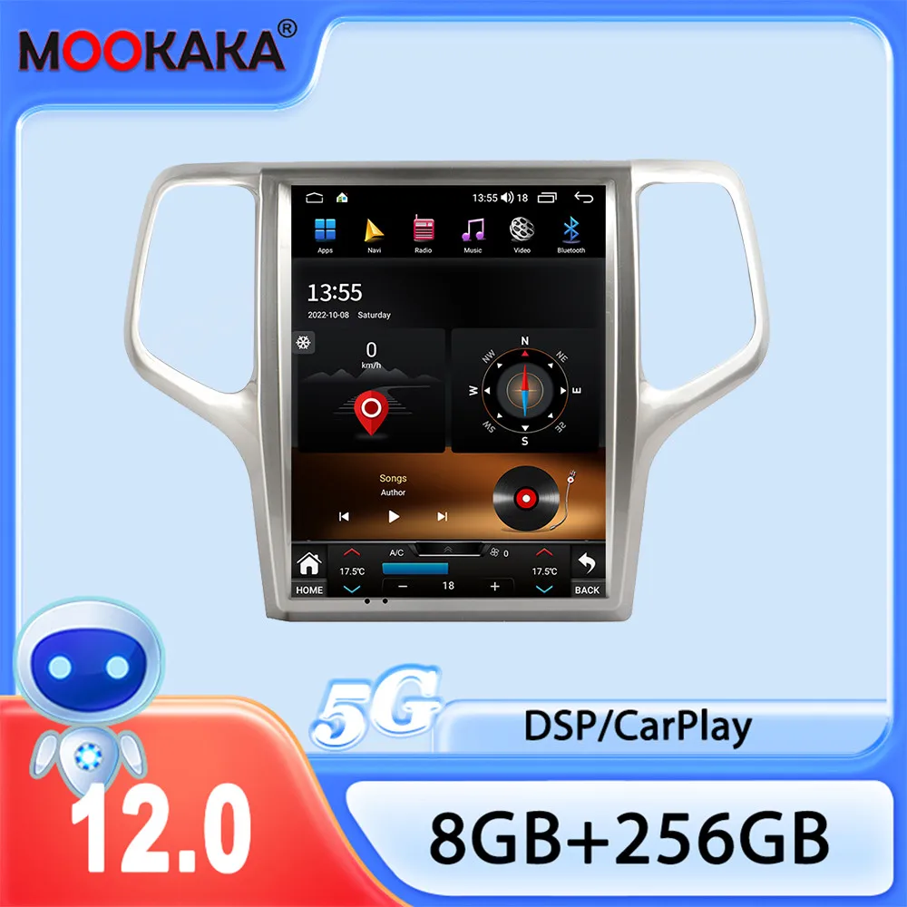 

Автомагнитола для Jeep Grand Cherokee 2008-2013, Android 12, стереоприемник, Авторадио, мультимедийный плеер, GPS-навигация