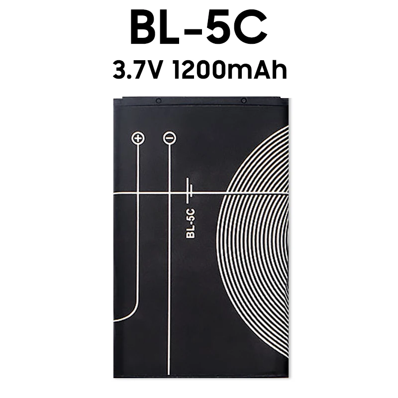 Фото Аккумулятор большой емкости BL5C BL-5C 3,7 V, литиевая батарея для телефона Nokia 1100 1110 1200 1208 1280 2600 2700 3100 3110 5130 6230 №3