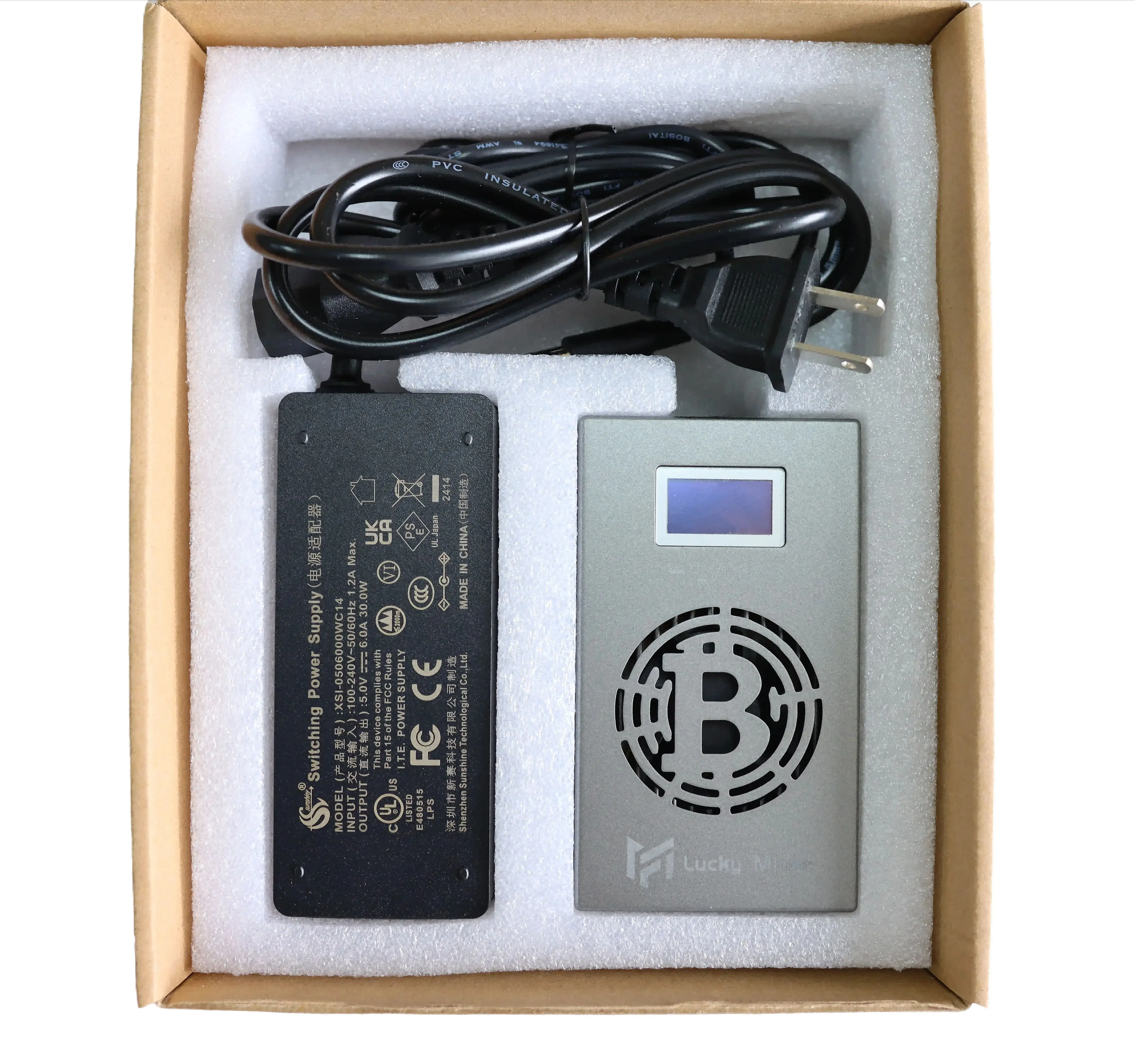

2024 New Lucky Miner LV06 Latest Firmware 500G Hashrate with 5V6A Universal/USA/EU/UK Power Supply 35dB Silent Miner