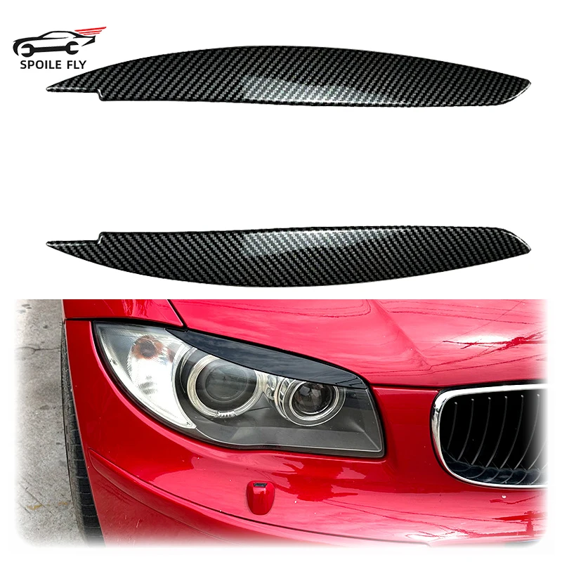 

2004 To 2014 for BMW 1 Series E81 E82 E87 E88 Front Evil Headlight Eyebrow Eyelid Cover Gloss Black ABS Trim Car Stickers