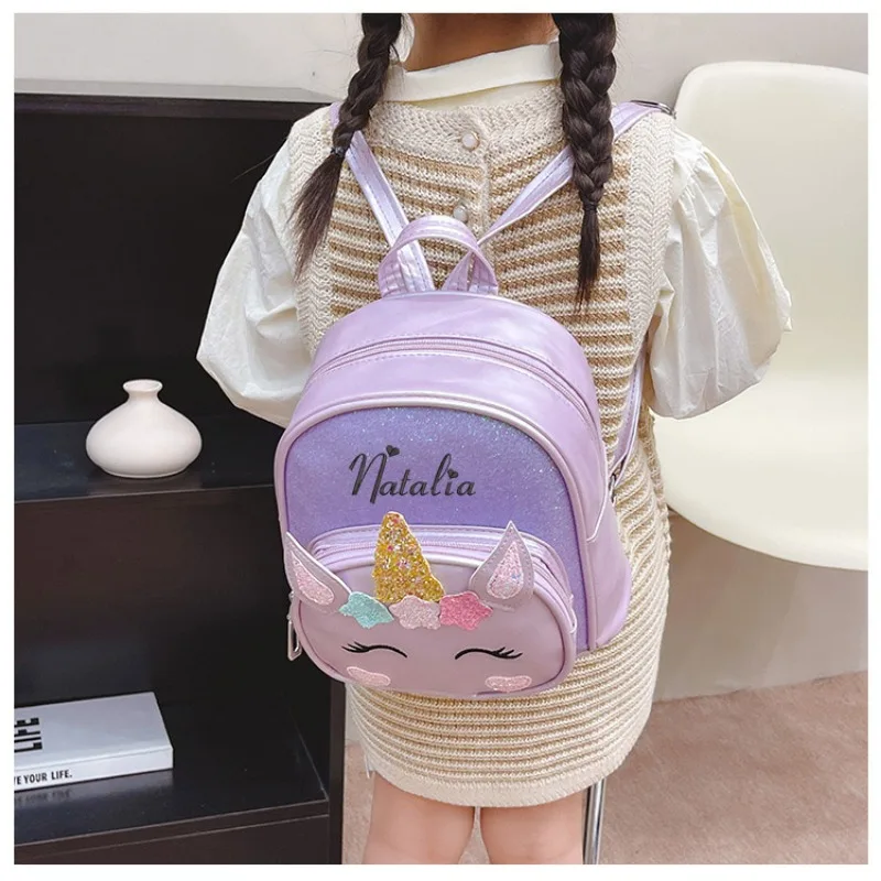 Mini Personalized Embroidered Unicorn Backpack Kids School Bag Custom Toddler School Bag Personalized Daycare Backpack Girl Gift