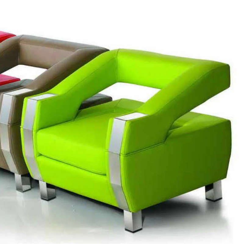 

Commercial leather sofa single seat set designs small office sofa SJ851