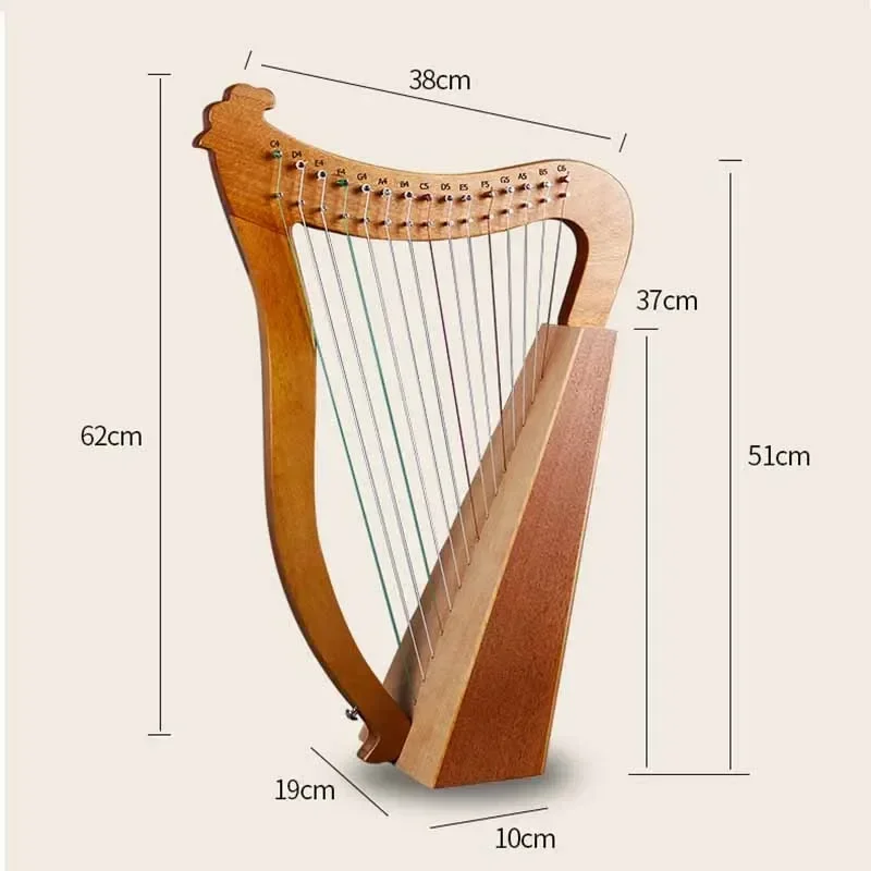 15/19/ String Harp Professional Portable Semitone Small Lira Harp Rare Instruments Classical Instrument Accessories