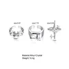 Metal Zirconia Mansard Open Geometric Ring Women's Exaggerated Glamour Ring Banquet Jewelry Accessories 6