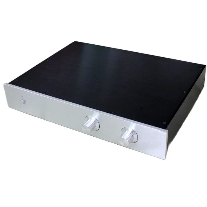 

W425 Isolation DAC Decoder Amplifier Case Aluminum Power Chassis DIY Soft Control Tube Housing Preamp Enclosure Rear Class Amp