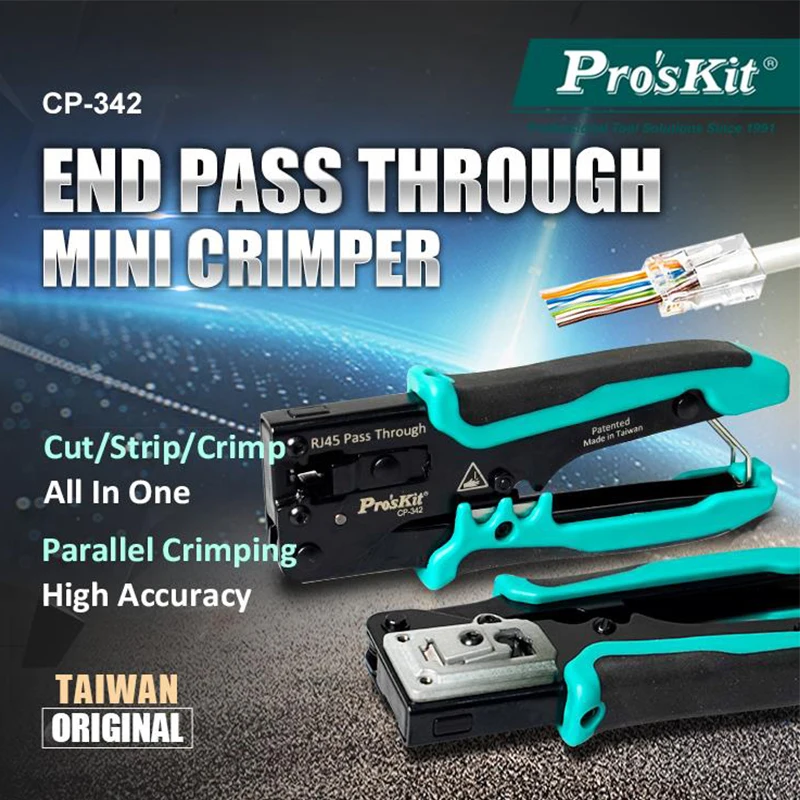 Proskit CP-342  н  ̴ ũ ö̾, 8P8C RJ45 õ ũŻ  ũ , 4  1 ̴ LAN Ʈ