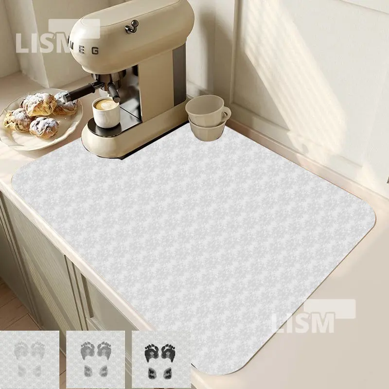 Dish Drying Mat for Kitchen Counter, Super Absorbent Fast Drying Dish  Drying Pad Dish Drainer Mats 