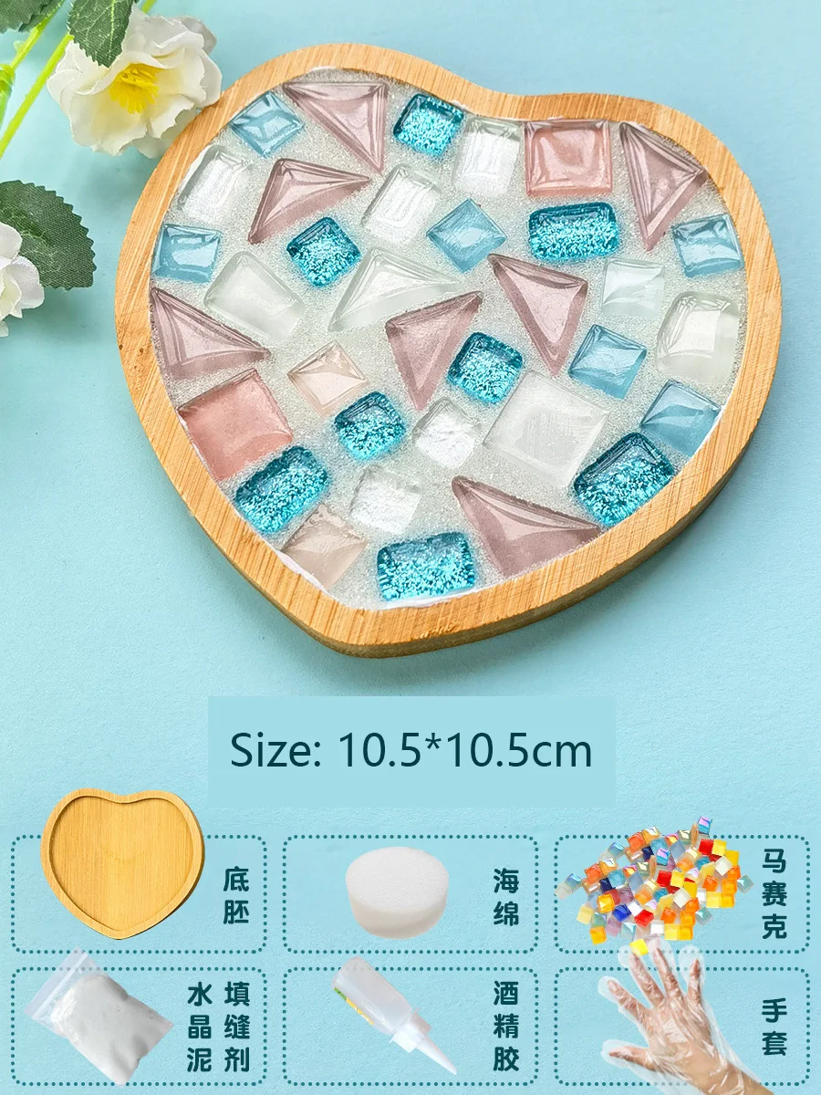 Kit Sottobicchieri Vuoti Decorare Sottobicchieri A Mosaico Fai Da Te In Bambù – Ciotole Vassoio Mosaico Decorativo