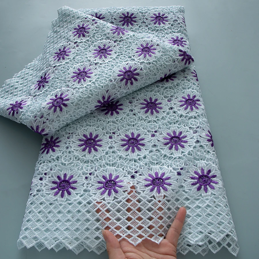 Nigerian Guipure Cord Lace Fabric 2025 High Quality 5 Yards Knitted African Water Solube Lace Fabric For Women For Wedding Dress Nigerian Guipure Cord Lace Fabric 2025 High Quality 5 Yards Knitted African Water Solube Lace Fabric For Women For Wedding Dress