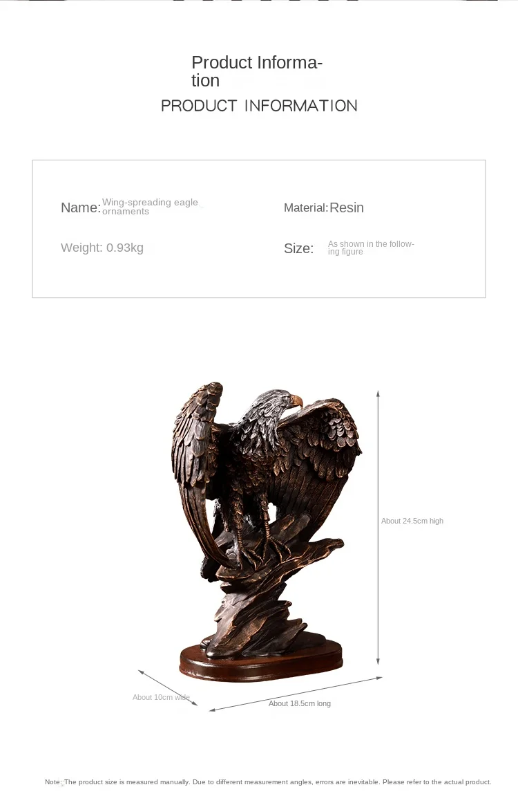 Retro Resin Eagle Statue Art Ornaments