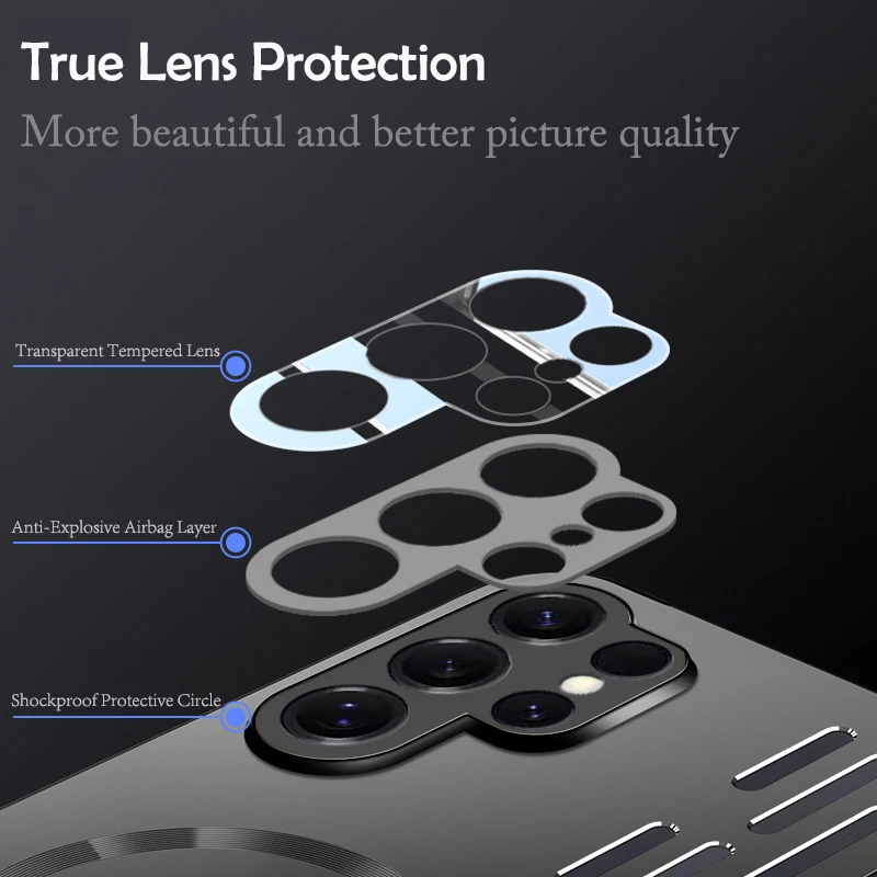 Premium Metal Heat Dissipation Magnetic Wireless Charger Protective Case