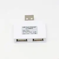 69HA USB Hub Adapter Converter Male To Twin Dual 2 Port For PC Computer Accessory USB 2.0 Splitter Hub 2 USB 2.0 Port - Image 3
