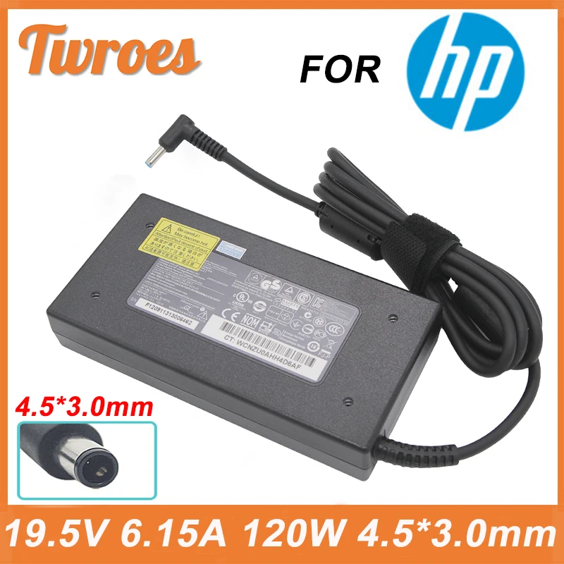 

19.5V 6.15A 120W 4.5*3.0mm Laptop Adapter FOR HP ENVY 15 17 15-J013TX J015T 15-AX033 HSTNN-CA25 Charger Notbook Power Supply