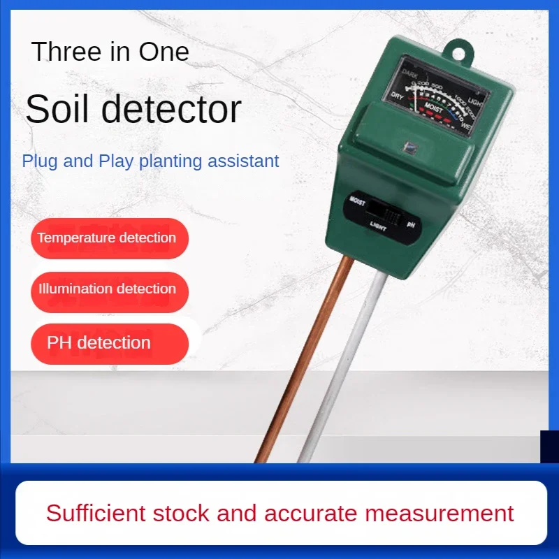3 in 1 Soil PH Meter Hygrometer Soil Tester Plants Growth Moisture Light Intensity Meter Garden Plant Tool