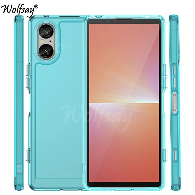 Custodia Trasparente Per Sony Xperia 5 V Custodia Morbida In Tpu Color Caramella Trasparente Per Custodia Sony Xperia 5 10 V Per Custodia Sony Xperia 