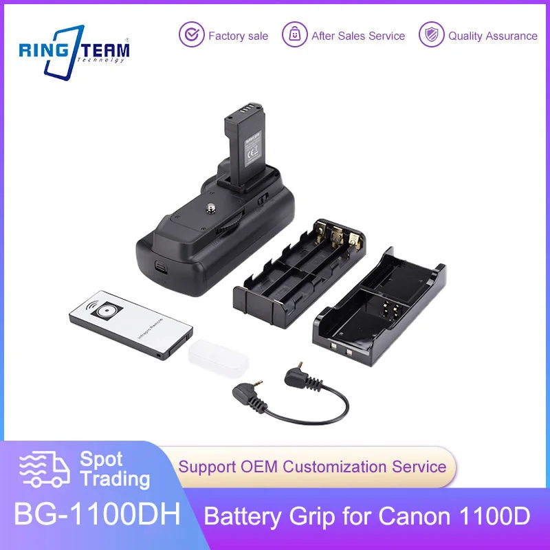 Bg-1100D Impugnatura Batteria Verticale Bg-1100Dh Per Fotocamera Canon Eos 1100D 1200D 1300D 1500D 2000D / Rebel T3 T5 T6