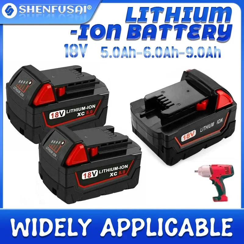 

Оригинальный сменный литий-ионный аккумулятор 18 в 1815 Ач для Milwaukee M18, аккумуляторы для электроинструментов 48-11-1850 48-11-1860 48-11-Z50