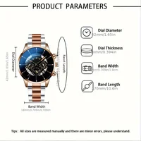 Round Dial Quartz Watch for Men  Stainless Steel Strap Calendar Function Business Allo CaseNonWaterproof Ideal Gift for Him 2