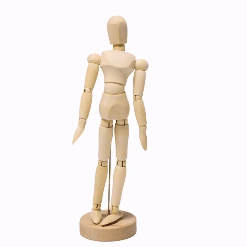 

1Pc Artist Movable Limbs Male Wooden Figure Model Mannequin Art Class Sketching