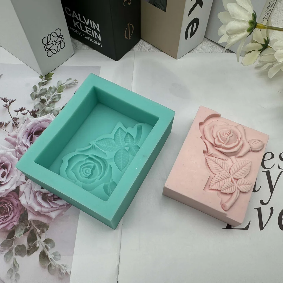 Stampo in silicone a forma di fiori in silicone per candele, rose, garofano, peonia, stampi in silicone 3D per candele, sapone, cioccolato, aromaterapia, per fai da te fatto a mano