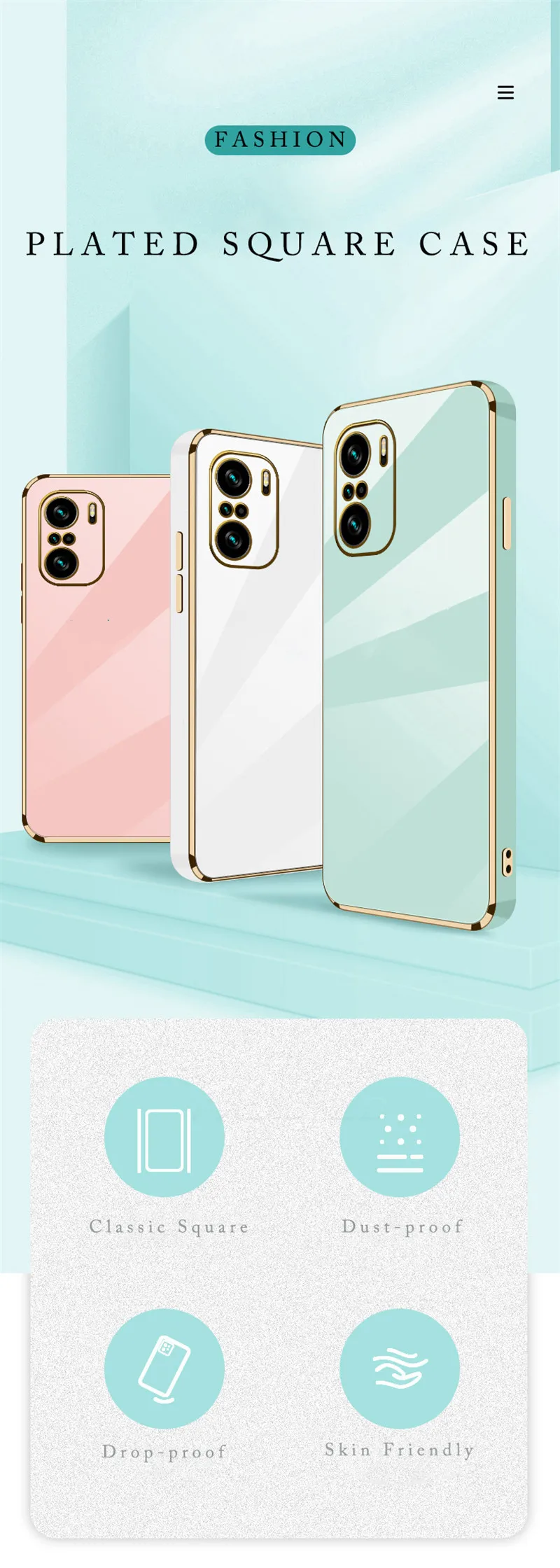 Glitzernde Handyhülle für Xiaomi Redmi 10C 10A 9 9A 9T 9C NFC Note 9S 10S 11S 8 9 10 11 Pro Weiche Silikonhülle_voghion.com
