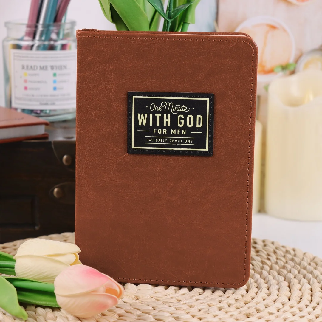 Devotional Book Cover - Brown Faux Leather