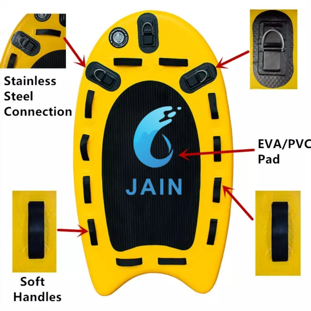 Inflatable bodyboard Water Rescue Sled Inflatable Floating Mat inflatable Jet Ski Sled Board for Professional Emergency Rescue