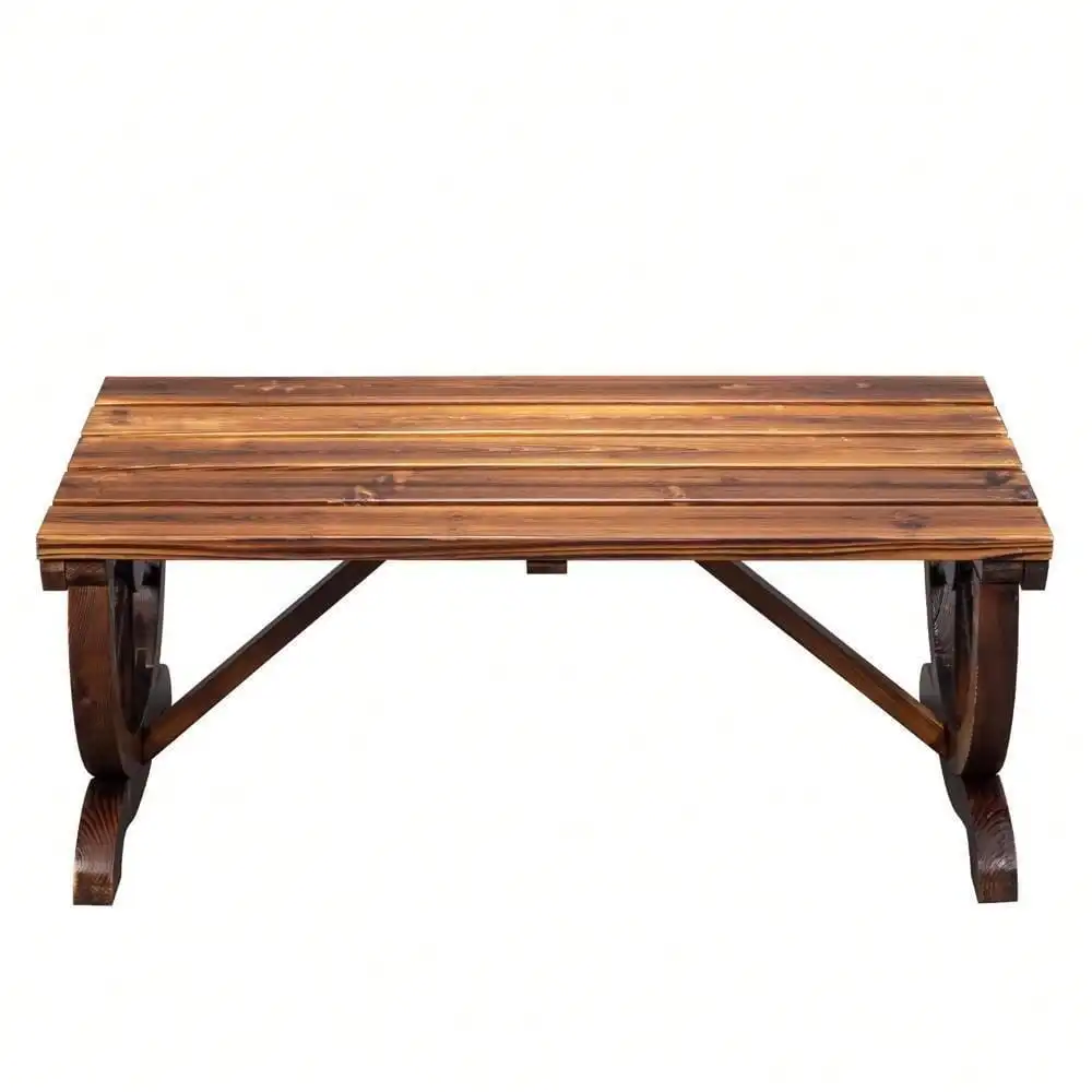 Wagon Wheel Patio Garden Bench 5