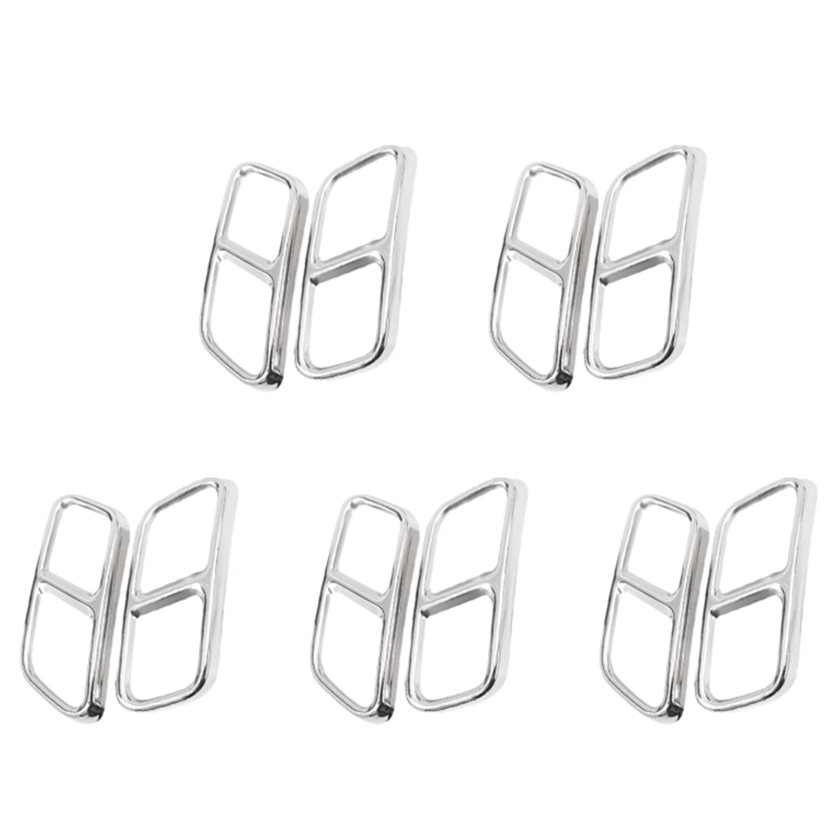 

5X Stainless Steel Car Rear Dual Exhaust Muffler Pipe Cover Trim Tail Throat Frame for Benz GLK X204 CLS W218 2012-2017