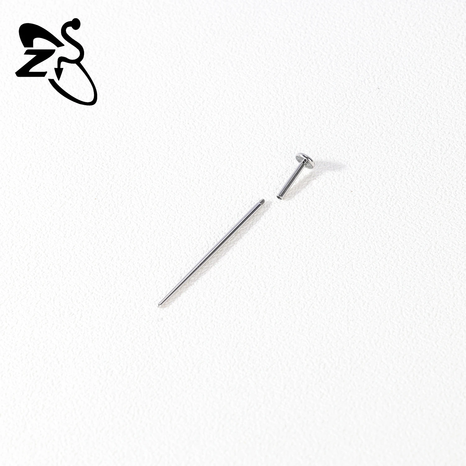 ZS 1 PC Straight Curved Stainless Steel Taper Tool Threadless Insertion Screw On Assistant Kit For Ear/Nose/Navel Piercing Tools