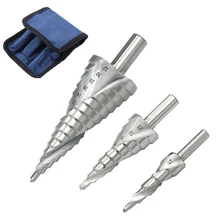 

4-32mm Drill Bit Set Pagoda Drill Screw Drill Core Drilling Tool High Speed Steel HSS Spiral Grooved Metal Steel Step Drill