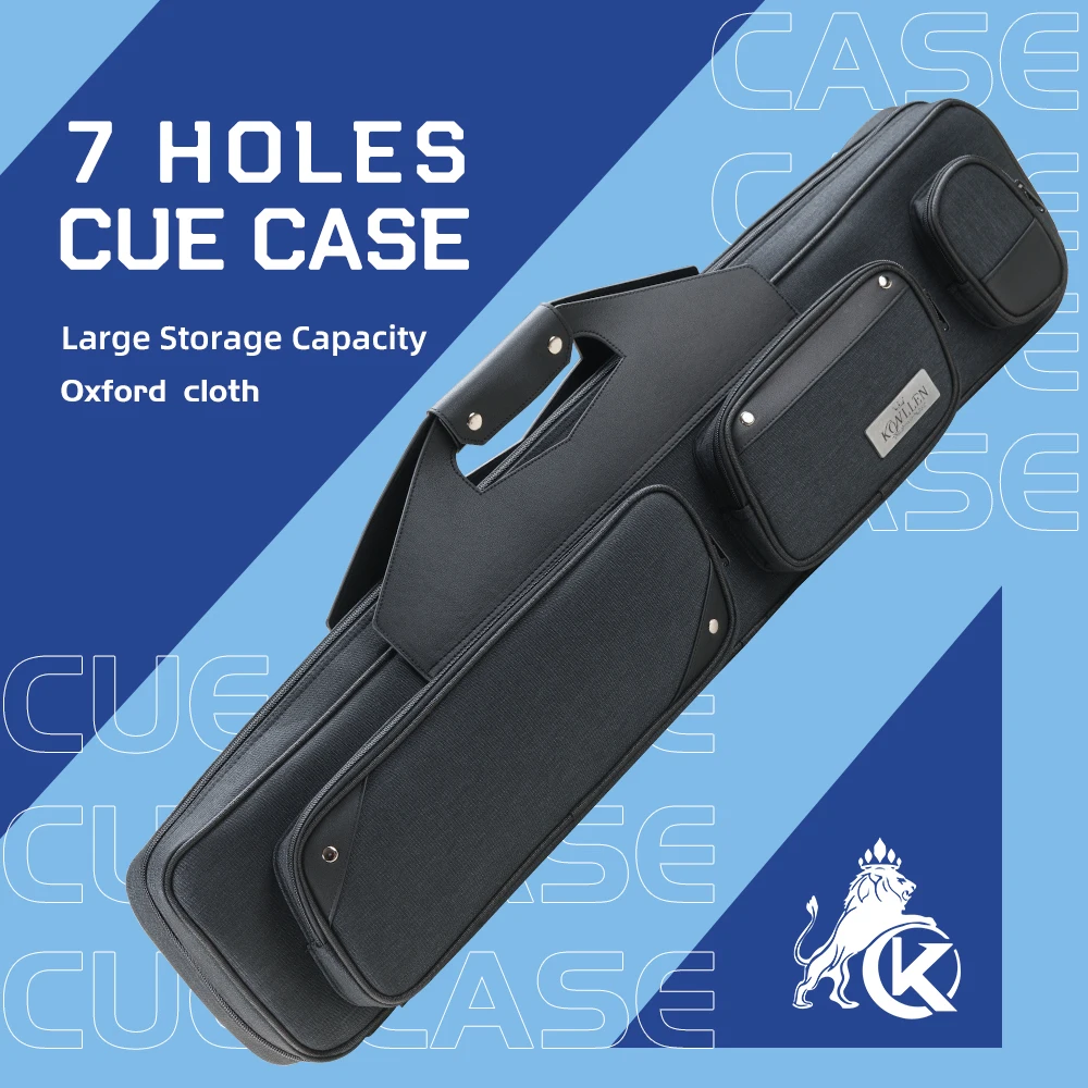 KONLLEN Pool Cue Case 7 holes oxford cloth Pool Stick Case Holds 3
