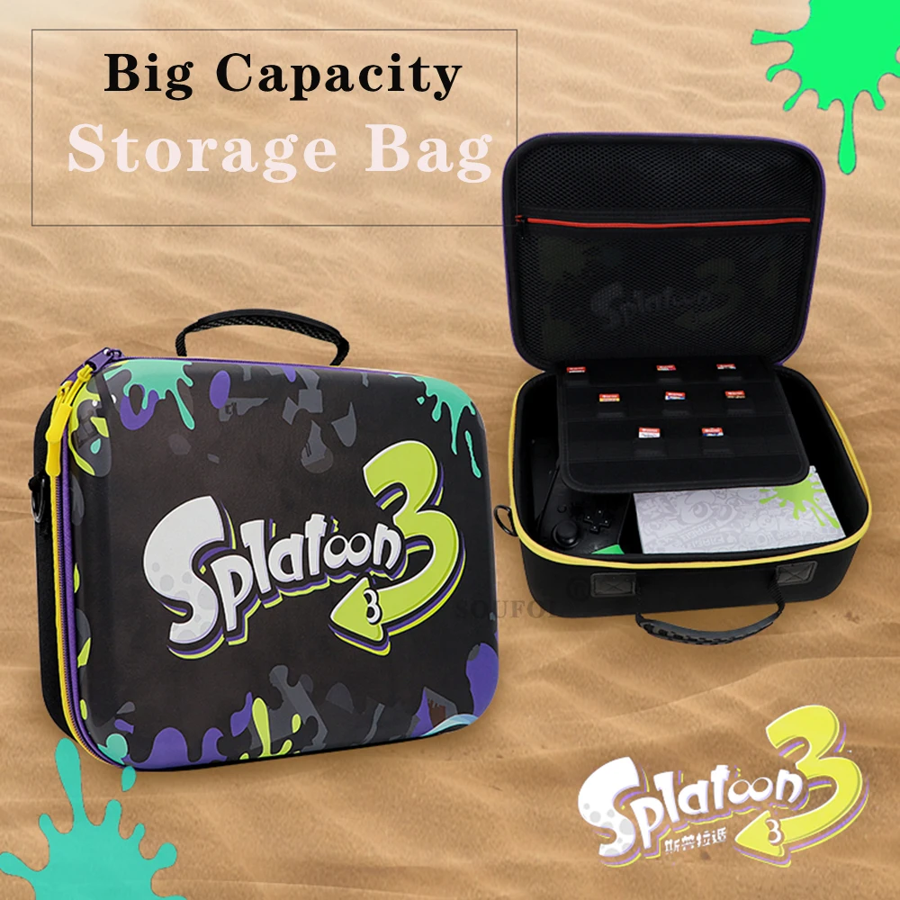 

Dropshipping Big Capacity Storage Bag Portable Hand Case Splatoon-Ver 3 for Nintendo Switch Oled Console Accessories