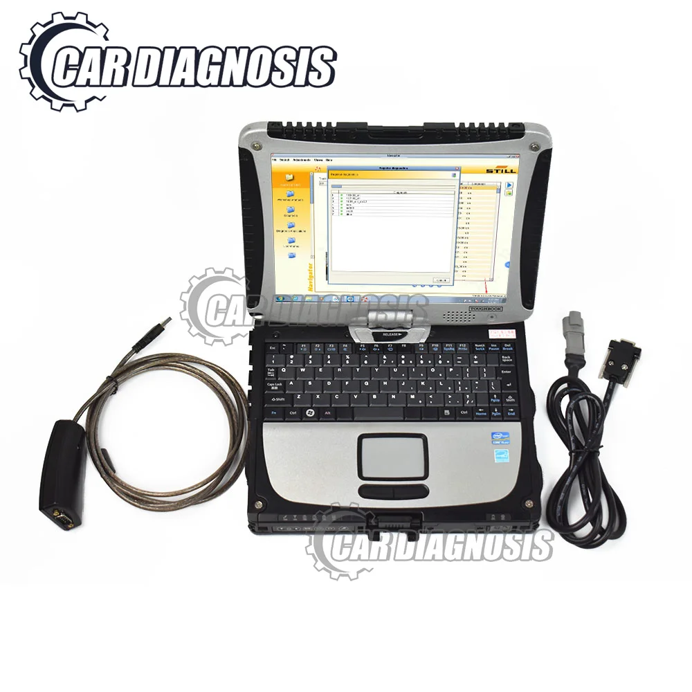 

CF19 Laptop+V4.99 For hyster yale forklift truck diagnostic tool scanner Ifak CAN USB Interface For Yale Hyster PC Service Tool