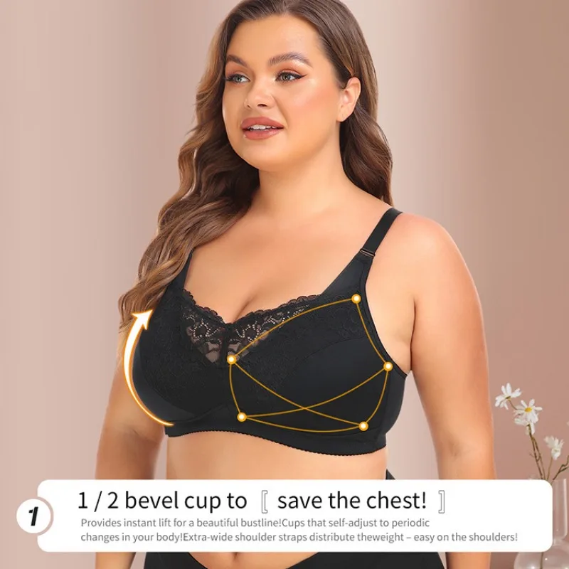 Sports Bra Plus Size No Underwire Underwear American Back Vest Lace 6XL